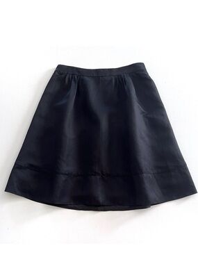 Banana Republic x Mad Men Midge A Line Full Skirt Linen Blend in Black Size 8